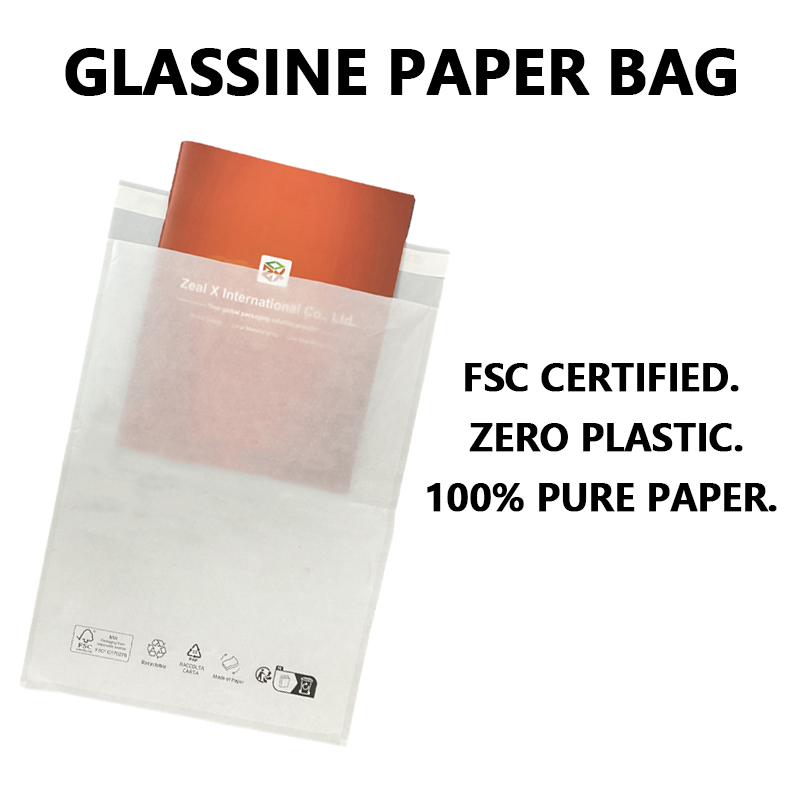 စဉ်ဆက်မပြတ်ထုပ်ပိုးမှုအတွက် FSC လက်မှတ်ရ Glassine စက္ကူအိတ်